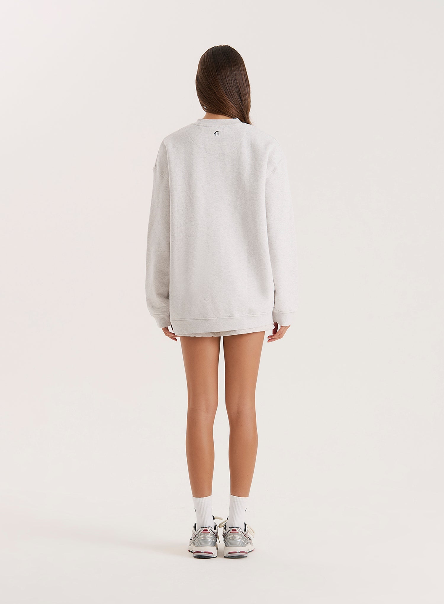 Grey 1990 Slogan Classic Longline Sweatshirt